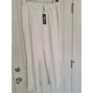 Karl Lagerfield cream‎ eide leg pants size L